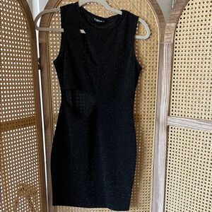 Elegant Black Glitter Dress
